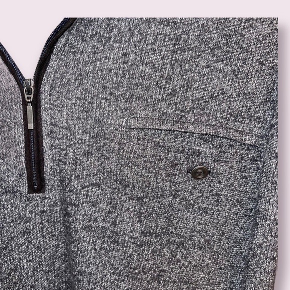 Vertical Comstock Grey Quarter Zip Pullover Sweater Mens Size XL - Picture 4 of 6